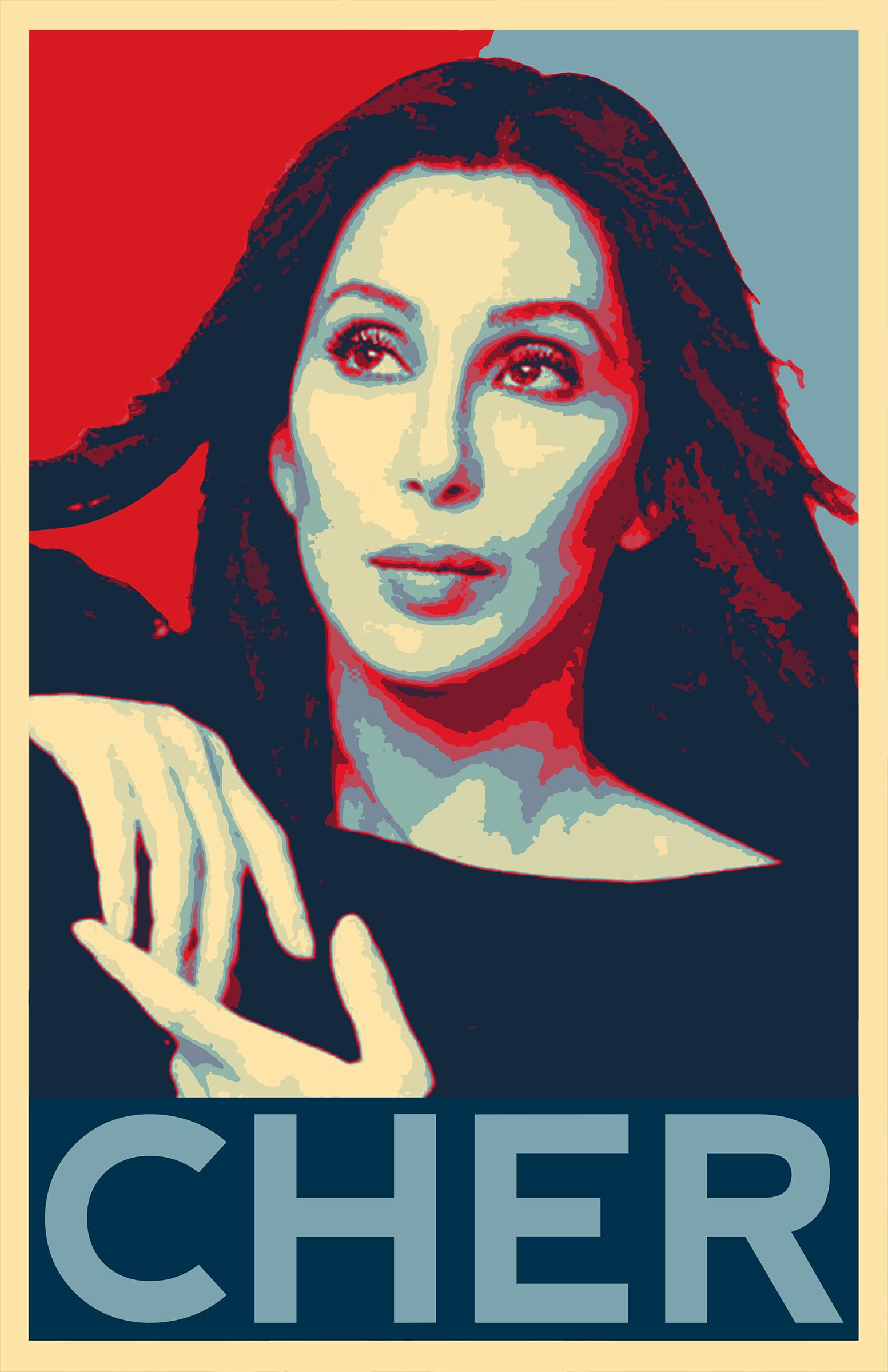Amazon.com: Cher Illustration - Pop Music Icon Pop Art Home Decor